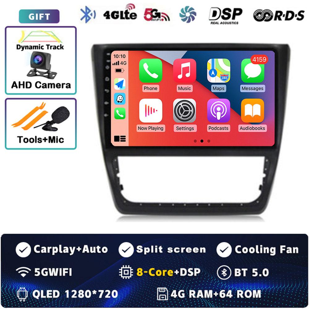Android 14 Radio For Skoda Yeti 5L 2009 2010 - 2014 Player Multimedia GPS Navigation Stereo CarPlay Auto Video 4G+WIFI 2 DIN