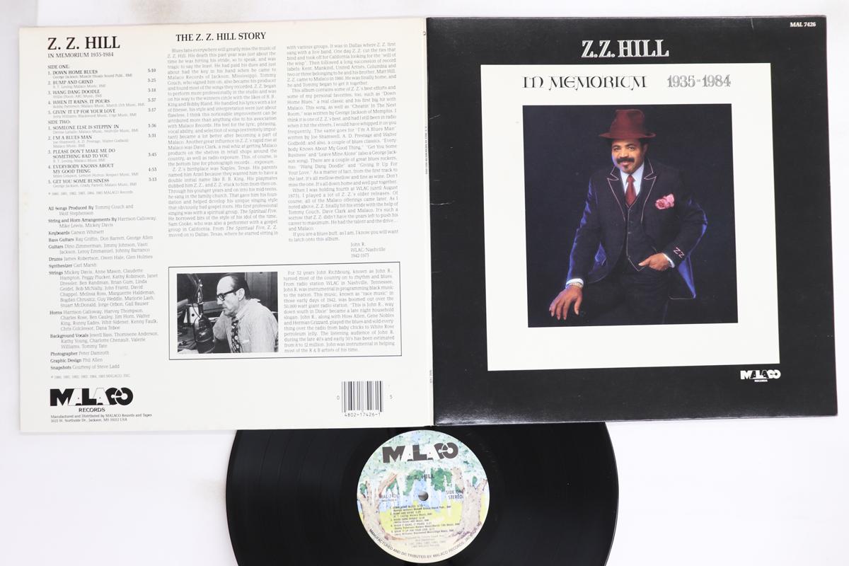 

LP Record ZZ HILL - In Memorium 1935-1984 MAL7426 MALACO 1985 US Soul/Funk Used