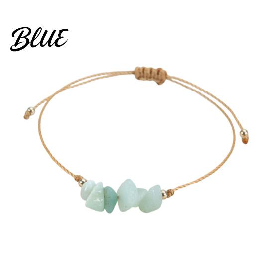 Vibrant Crystal Bracelet Gemstone Women Men Adjustable Braided Boho String