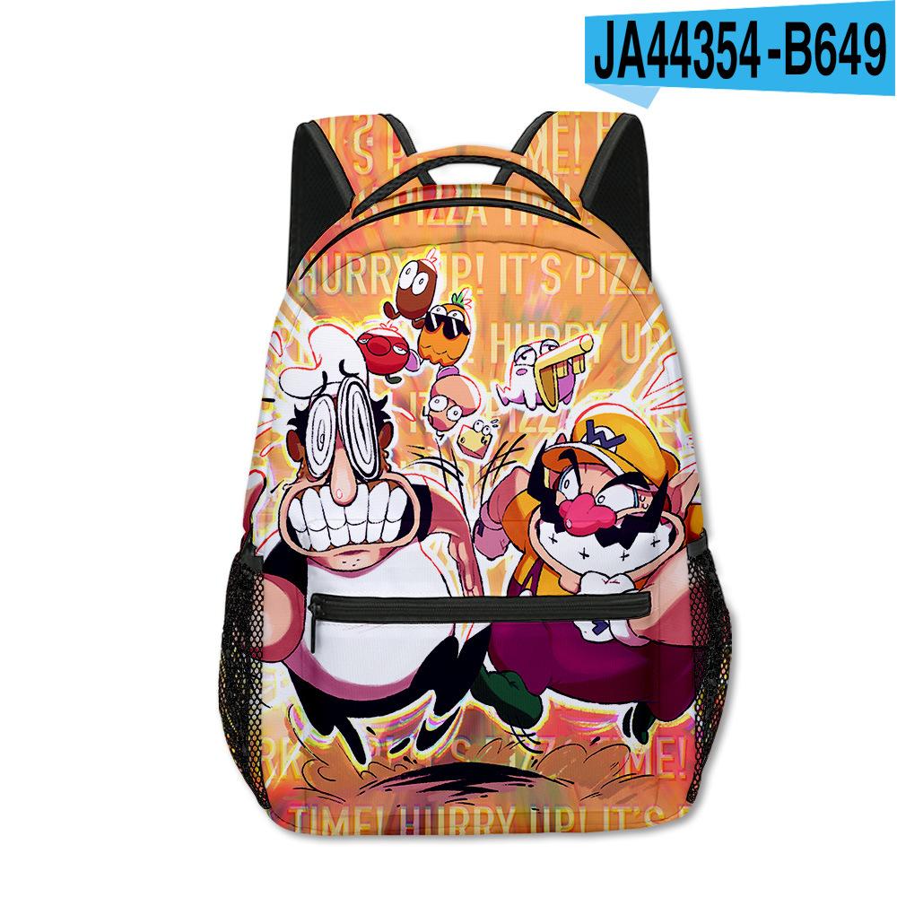 Kpop Jugendliche Schultaschen Unisex Pizzaturm Pfeffermann Reisetaschen 3D-Druck Oxford Wasserdicht Notizbuch Schulterrucksäcke