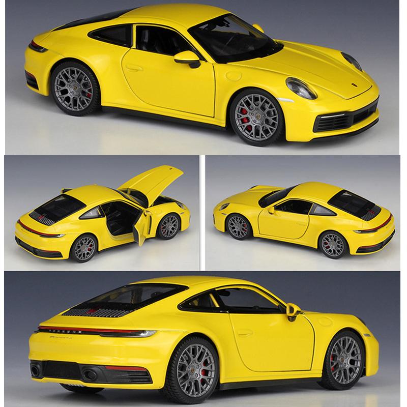 1/24 Welly Porsche 911 Carrera 4S Coupe Alloy Sports Car Model Diecasts Metal Toy Vehicles Car Model Simulation Childrens Gifts