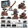 Five-in-One Programmable Wall-E Robot: Assembly Building Blocks, Electric Science Education, Remote Control, Compatible with Lego