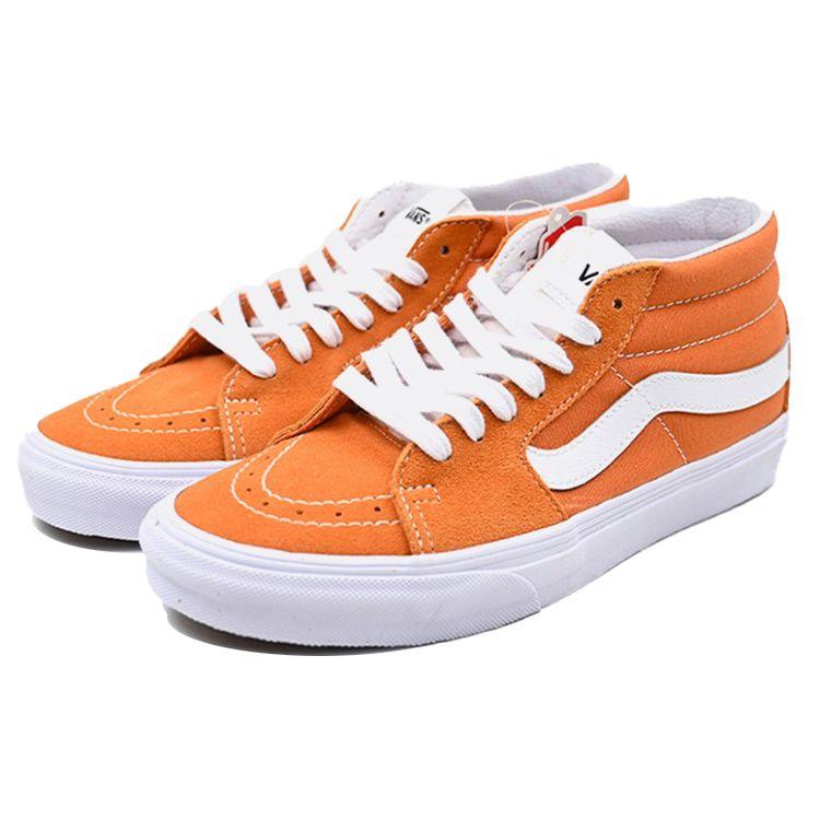 Vans Sk8 Comfortable Casual Mid-Top Skate Shoes Unisex Sneakers Orange VN0A3WM360C