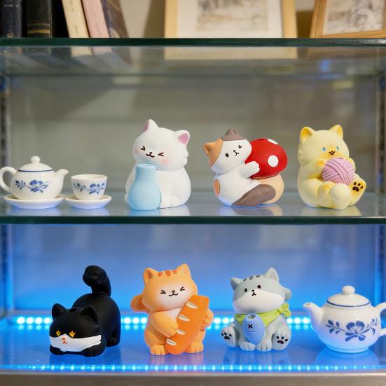 Cute Cat Whisker Collector 3D Cartoon Cat Sculpture Pet Beard Holder Resin Cat Whisker Vase Mini Pet Vibrissae Keepsake Sympathy Gift for Cat Lovers