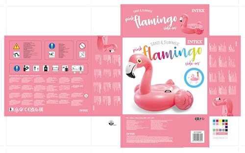 INTEX Flamingo Ride-On Float, 142 x 137 x 97 cm, 57558 [Official Japanese Product]