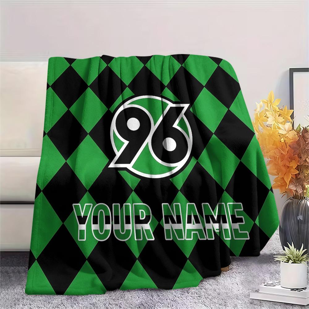 Custom Name Hannover 96 Flannel Blanket, High quality Comfortable for All Seasons, Home Decor, Warmth and Comfort