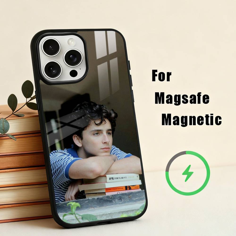 Young Hero T-Timothee C-Chalamet Phone Case For iPhone17,16,15,14,13,12,11 Plus,Pro Max Magnetic For Magsafe Wireless Charging