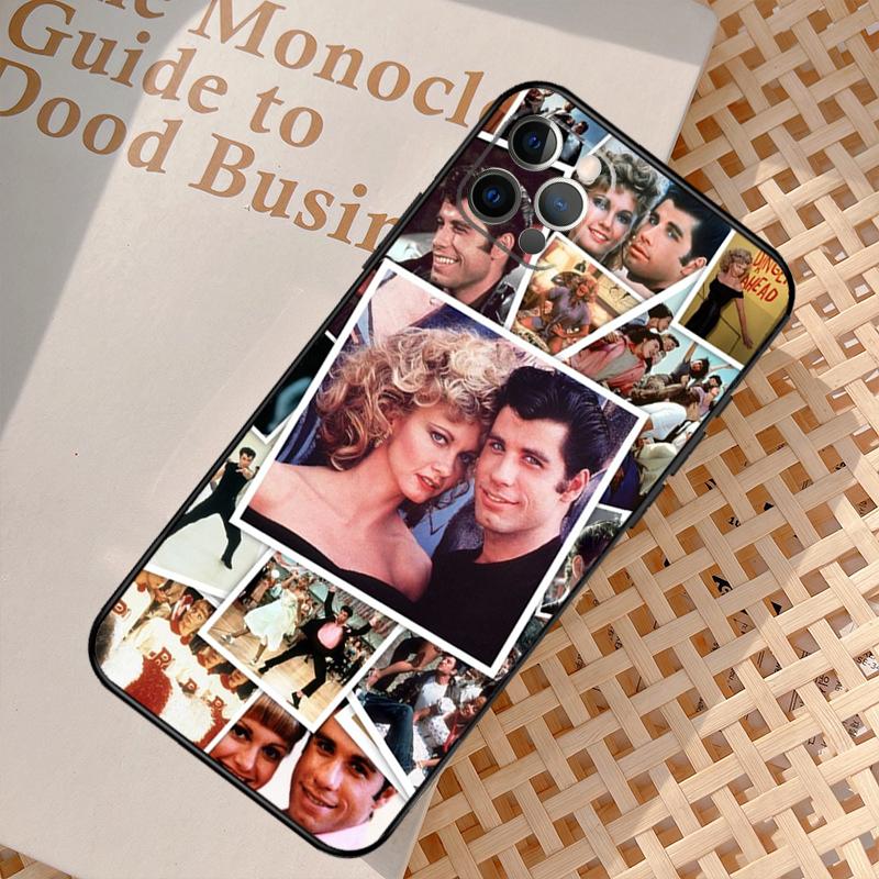 Grease Cover For iPhone 16 12 11 13 14 15 Pro Max Mini Plus XS Max X XR Phone Case