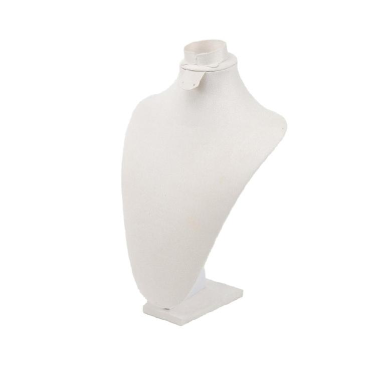 Anspruchsvoller Robuster Flusen Schmuck-Display-Büste Kleiner Halsketten-Display-Ständer mit Verstellbarem Haken für Merchandising