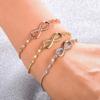Zircon Lucky Symbol Bracelet Light Luxury Bowknot Bracelet Knot Design Hand Chain  Wedding Jewelry