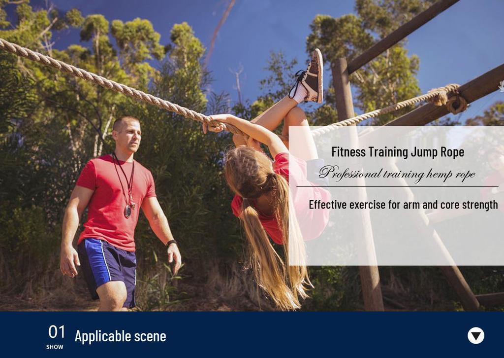Gym & Outdoor Arm Strength Climbing and Battle Rope – Fitness, Tug of War, Swing, and Hemp Rope