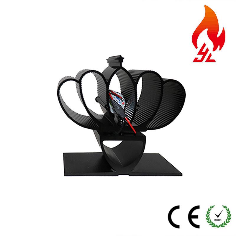 Mini Thermal-Powered Wood-Burning Fireplace Fan