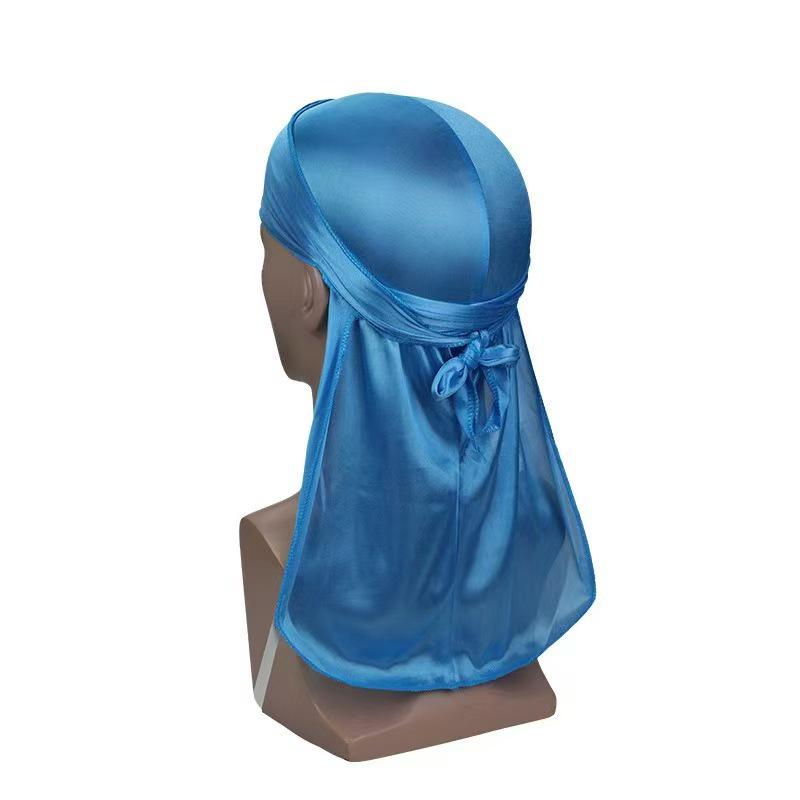 Silk Pirate Hat: Hip Hop Long-Tail Elastic Head Wrap for Men