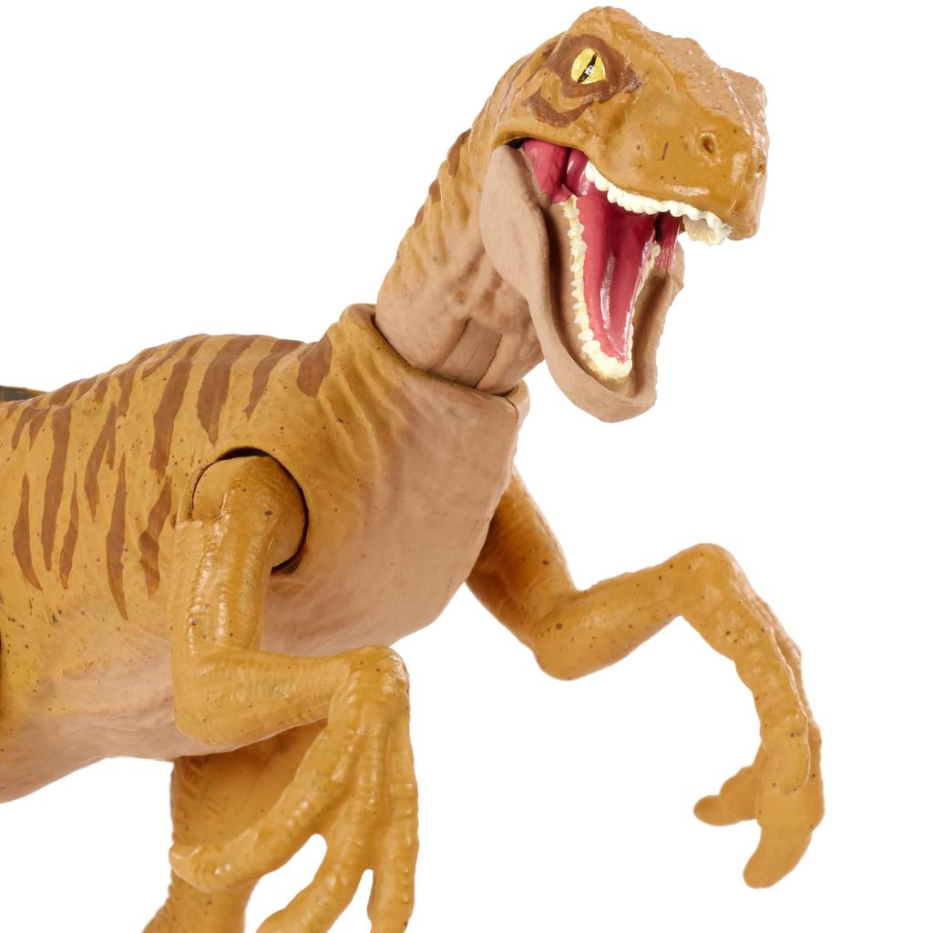 Mattel Jurassic World Real Mini Action Velociraptor HBX32 Figure Attack! [Length 20cm] [Dinosaur Toy] [Ages 4+]