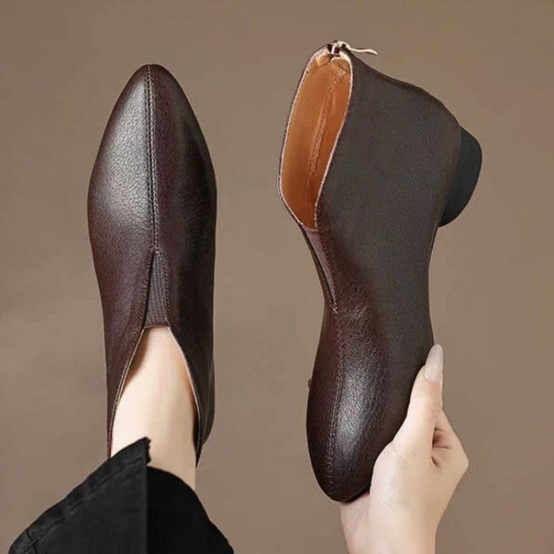 A New Style of Casual Pointed-toe Soft-soled Women's Shoes with A Deep Opening
