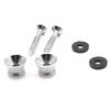 2pcs Guitar Strap Lock Pins Peg Metal Black/Silver for Acoustic Electric Guitar Ukulele Bass