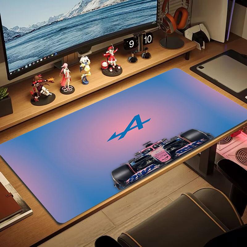 Alpine F1 Large Size Mouse Pad Large Gaming Table Cushion Non-slip Laptop Tablet Big Mousepad XXL Mat Mini PC Playmat With Lock Edge