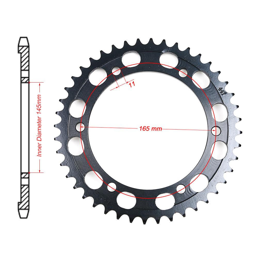 525 16T Front 44T Rear Sprocket Gear for Honda NT400 J BROS 400 NT400J NT400K NT650K NT650 K Hawk GT NT 400 650 Staring Wheels