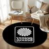 Chic Round Floral Multicolor Rug Mat, Non-Slip Floor Mat for Nursery