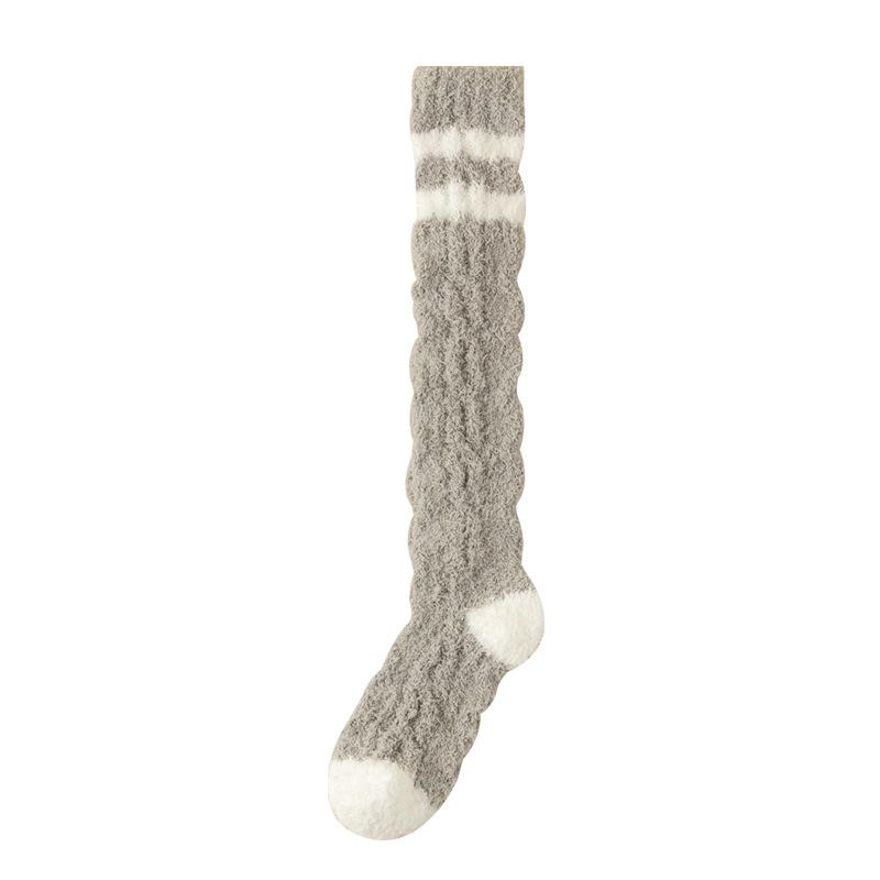 Female Winter Thickened Warm Sleeping Home Floor Long Leg Socks