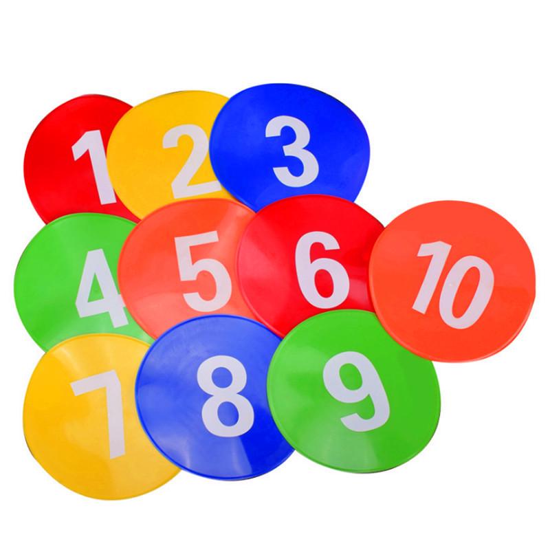 

Пронумерованные диски-маркеры для пола для тренировок по баскетболу и футболу 23cm Flat Numbered Marker Disc