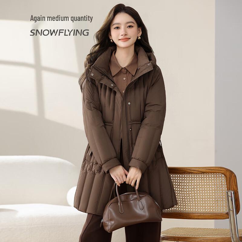 

Snowflying Women s Mid-Length Hooded Down Jacket X40146232F 2XL (175cm)