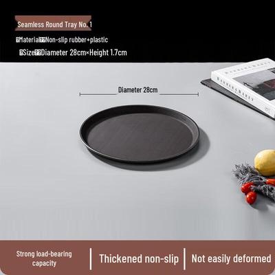 Yangge YLQ Round Non-Slip Plastic Serving Tray, 28cm (Set of 2)