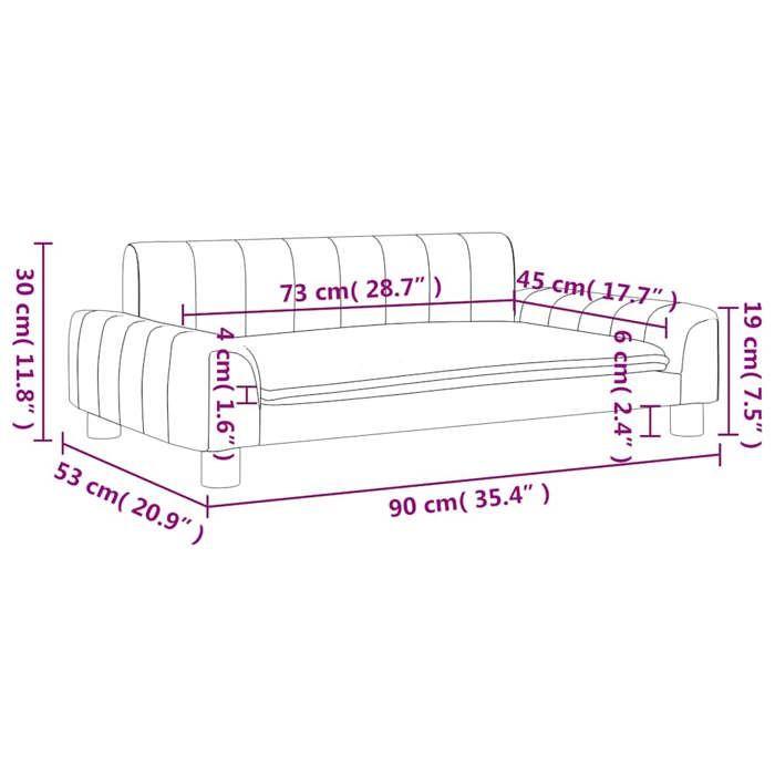 VidaXL Canapé pour enfants gris clair 90x53x30 cm tissu 3196258
