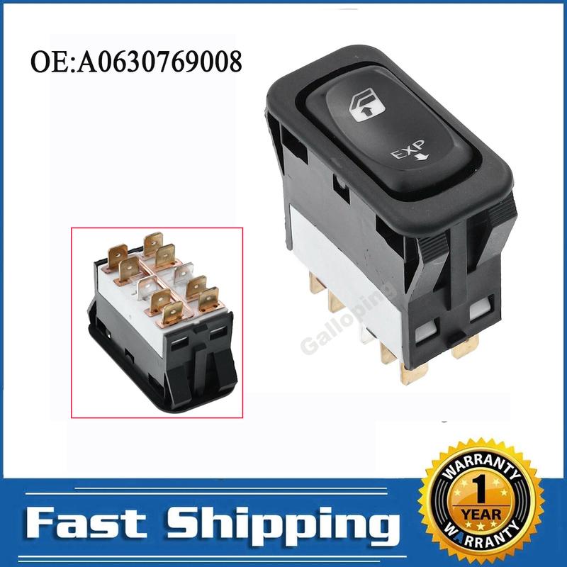 

Front Left Driver Power Window Control Switch Lifter Button for Freightliner Columbia Century 2001-2011 A0630769008 Car Products