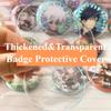 10/20Pcs Clear Round Badge Protective Case Pins Badgedisplay Sleeve Anime Badges Decoration Protector Badge Display Bag Cover