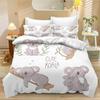 Home Koala Spaß Bettwäsche-Set für Kinder und Jungen, Einzelgröße Weiches Polyester-Baumwoll-Bettwäscheset mit 1/2 Kissenbezügen 75*50cm