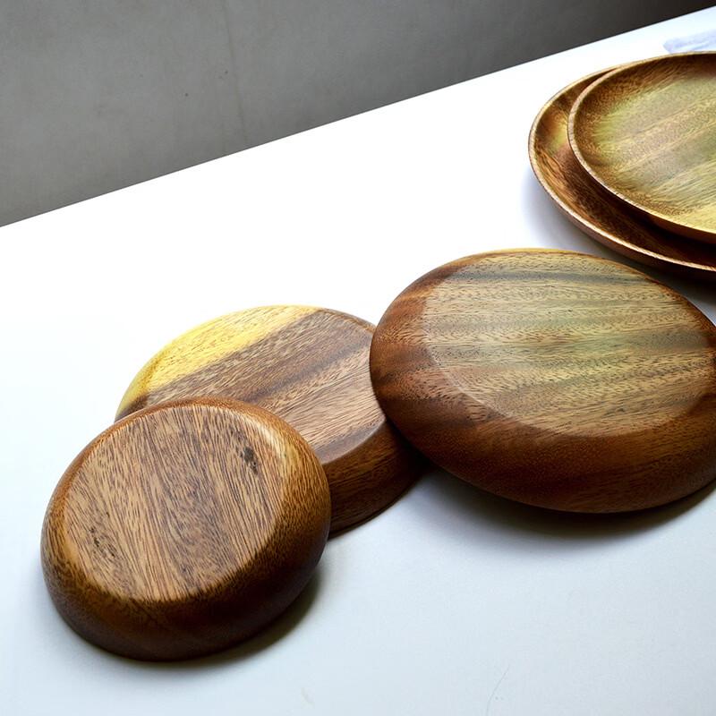 Ruhan Nordic Acacia Wood Round Serving Tray