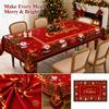 Christmas Tablecloth for Holiday Dining Party Table Decoration, Festive Winter Table Cover for Home Kitchen