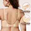 Plus Size Wireless Seamless Bra with Jelly Strips Ice Fabric Outer Expanding Lifting Gathered Leopard Print Intimates for Women