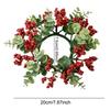Berries Candle Ring Wreath Christmas Artificial Candles Garland for