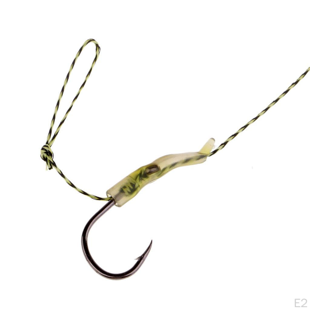 2 Pieces Metal Fishing Hair Rigs Carp Hook Accessories Big Tension Wearable