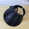 Female Spring And Summer Boutique Rhinestones Color Personality Shade Sunscreen Breathable Empty Top Hat Female