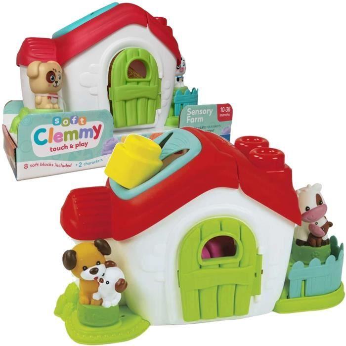Ferme sensorielle Clemmy soft blocks Trieur Clementoni Maison des animaux