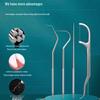 Ultra-Fine Stainless Steel Toothpick & Floss Stick Set In Portable Metal Box
