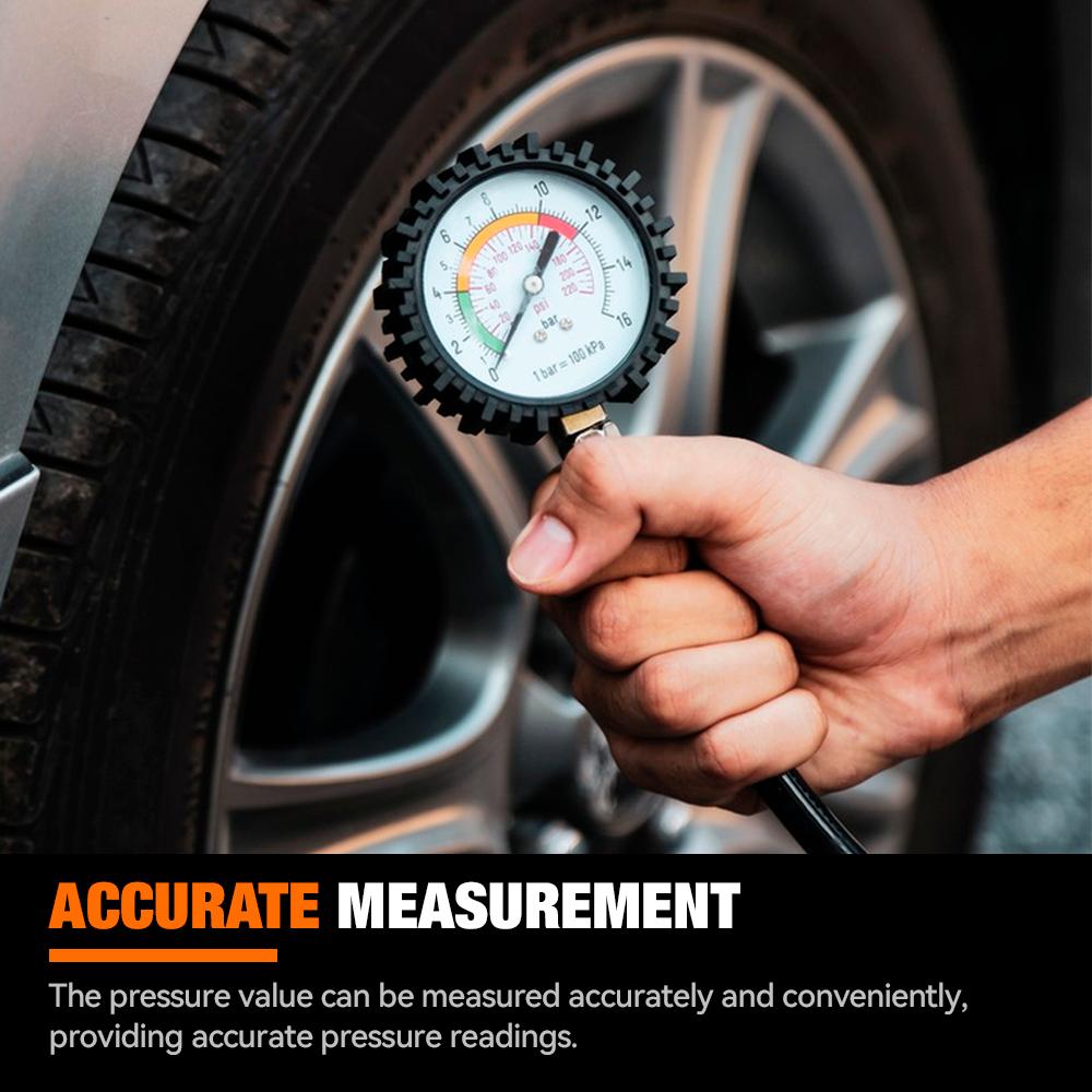 1PC Tire Air Pressure Monitoring Accurate Air Tire Pressure Gauge Zinc Alloy Material Fit For Various Types Of Vehicles TiresTire Pressure Monitoring