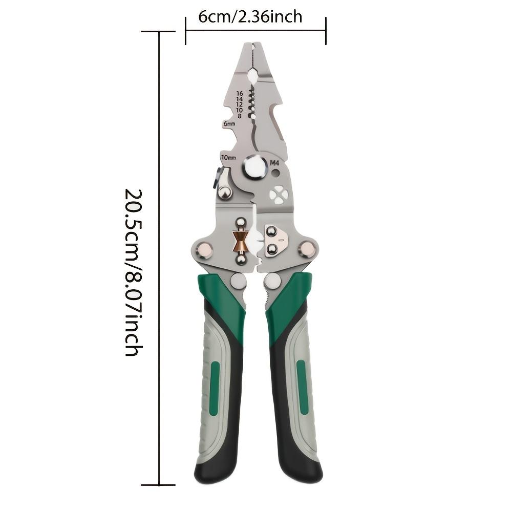 Foldable Wire Strippers Pliers Multifunction 6 In 1 Needle Nosed Wire Stripping Pliers Wire Cutting Tool for Electrical Repairs