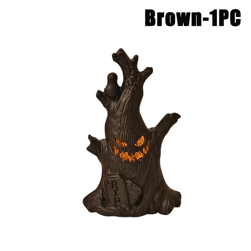 1–10PCS Halloween Pumpkin LED Ghost Candle Lights Spooky Night Decor for Party Room Setup Photography Props Holiday Ornaments