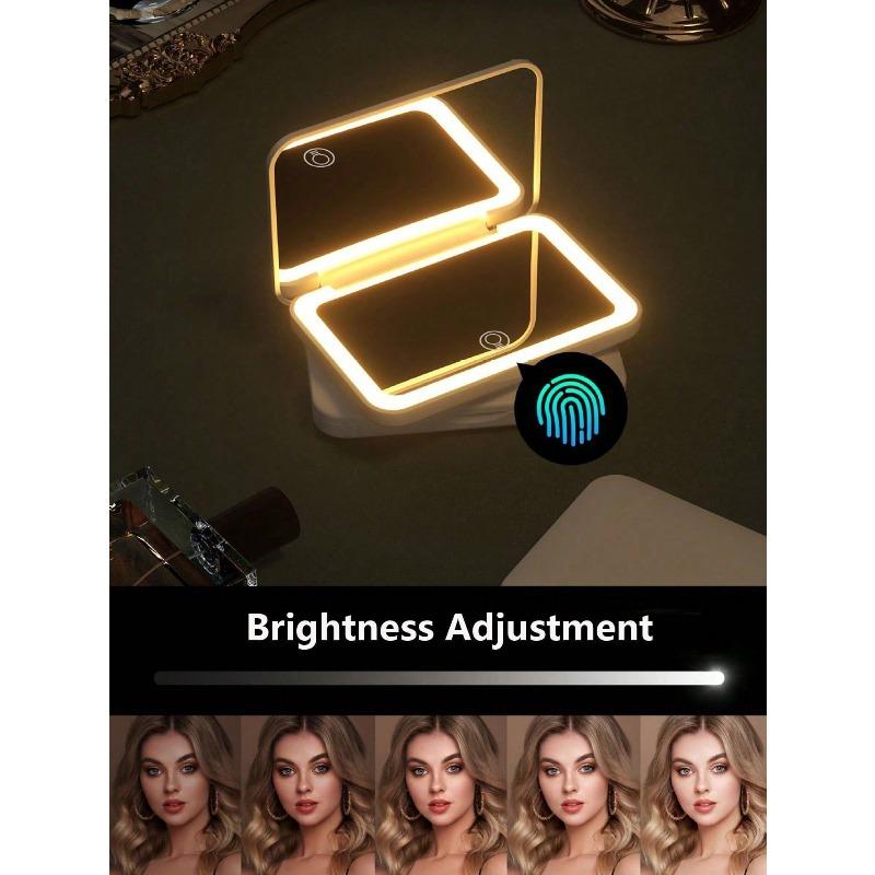 LED Makeup Mirror ,Makeup Mirror With Lights,Portable Mini Vanity Mirror ,LED Lighted Travel Compact Makeup Mirror,Pocket Mirror With Lights