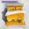 3pcs Maya the Bee Pattern Bedding Set Duvet Cover Set Includes Duvet Cover &pillowcases, Perfect All Season Bedroom Decoration & Gift