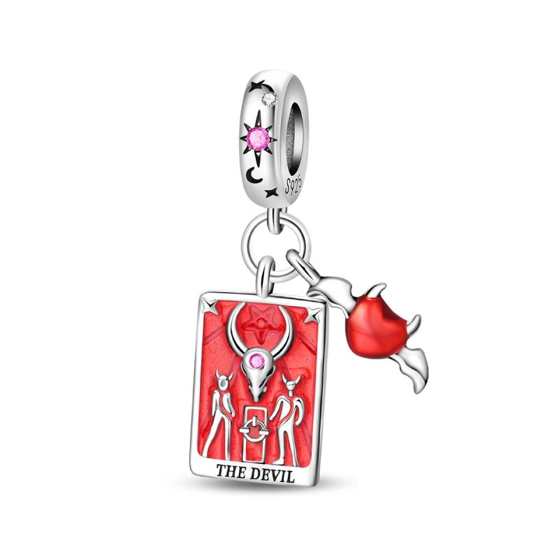 New Copper Beaded Pendant Sun Moon Star Magic Tarot Vitality Suitable For Original 3Mm Bracelet Women Exquisite