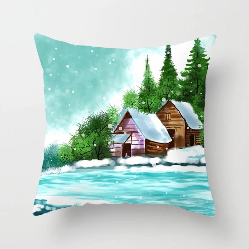 Christmas Home Pillowcases Christmas Printed Bed Home Decoration Cushion Covers Christmas Decorative Pillowcases