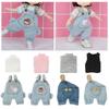 Kids Toys Casual Wears 1/12 Dolls Fashion Jeans Clothes Accessories Overalls T-shirt Casual Pants