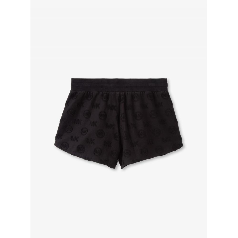 Michael Kors Logo Jacquard Terry Shorts Jt6310pla21 Black
