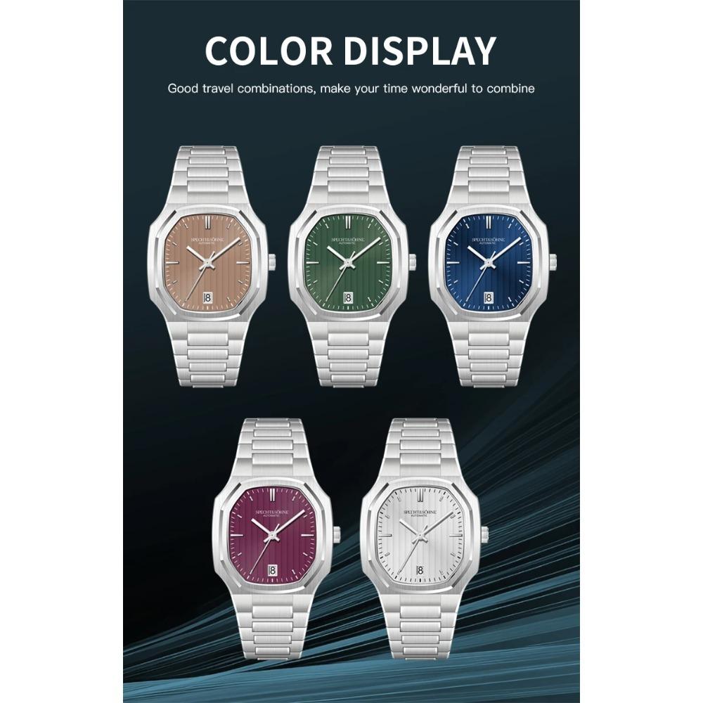 New Arrivals Specht&Sohne Watch 37MM Automatic Watches For Men Japan 8215 Movt Sapphire Crystal Stainless Steel 50M Waterproof