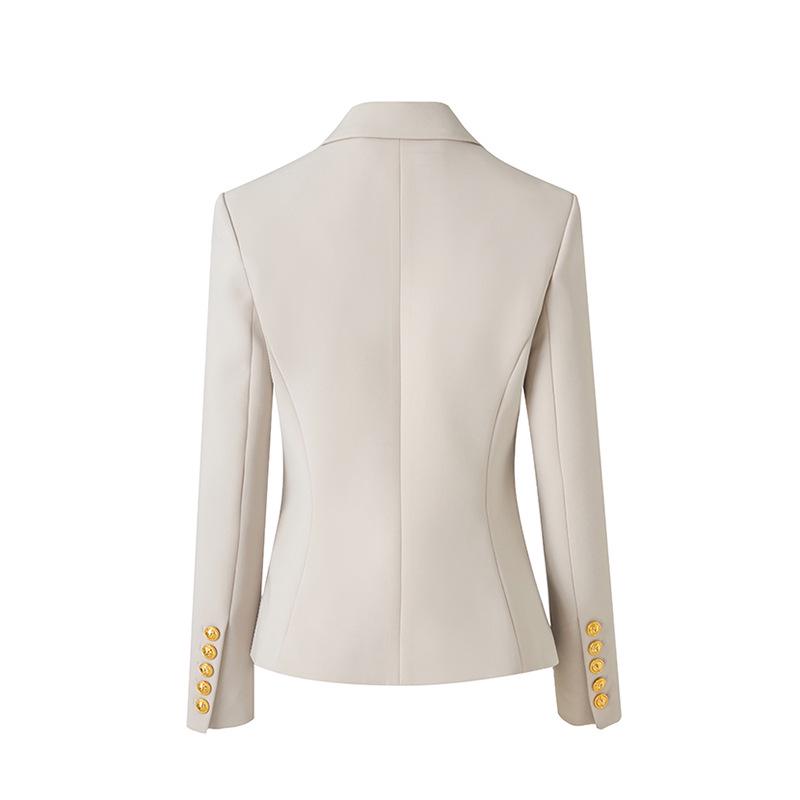 Professional Women's Double-Breasted Waist-Cinched Slimming Short Suit Jacket for Spring/Autumn 2025